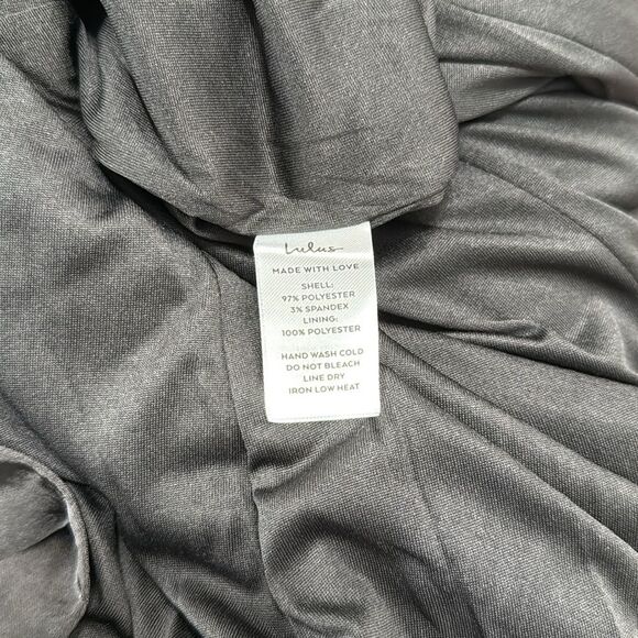 NWT Lulus Make it Elegant Black Satin Strappy Maxi Dress Size Small - Picture 12 of 13